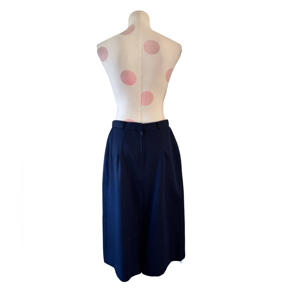Vintage Navy Pencil Midi Skirt - Picture 5 of 7